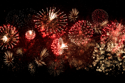 a fireworks display